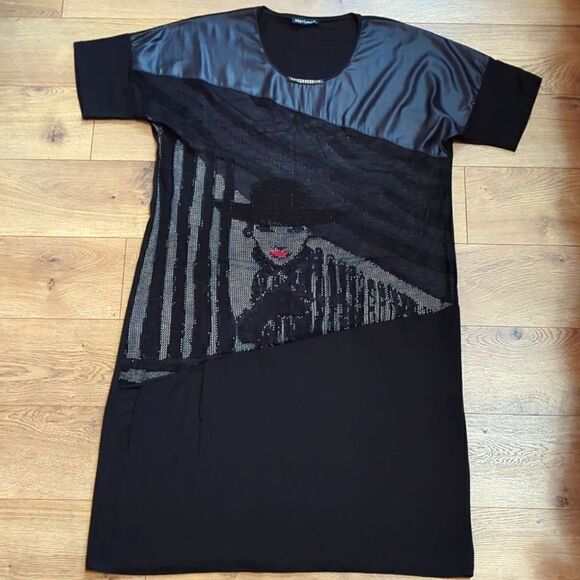 Maya Longa lady in black midi dress XL - Picture 1 of 7